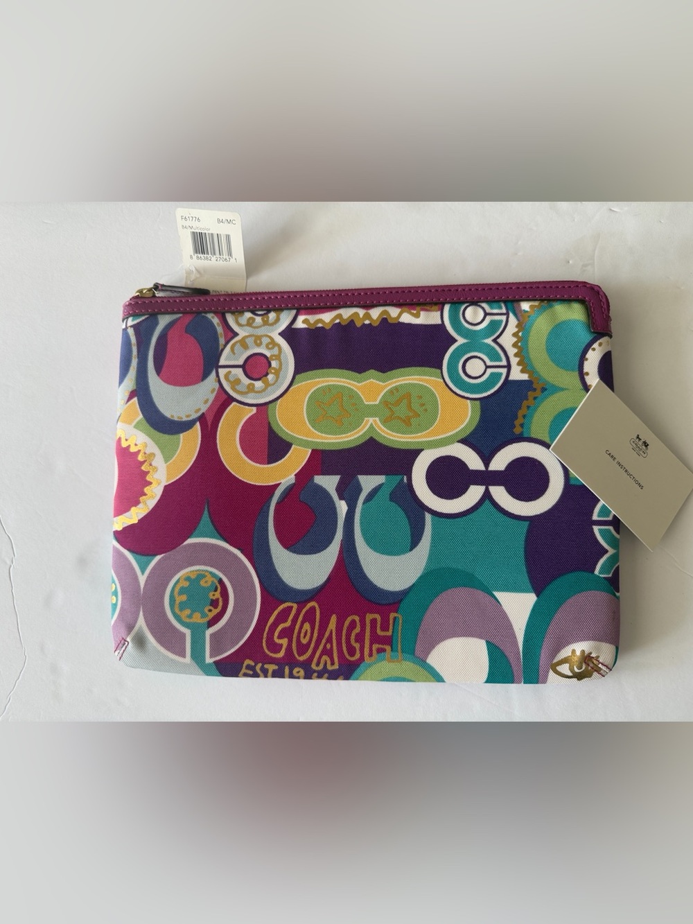 NWT Coach Poppy Pop C Graffiti iPad Sleeve Tablet
Case Vintage Y2K cosmetics bag